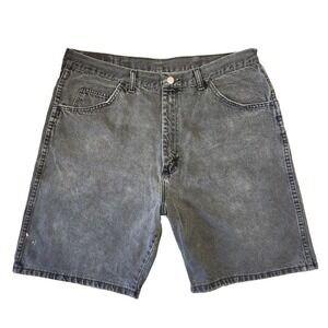 Wrangler Denim Shorts Mens Size 36 Workwear Wide Leg Grunge Punk Casual Everyday